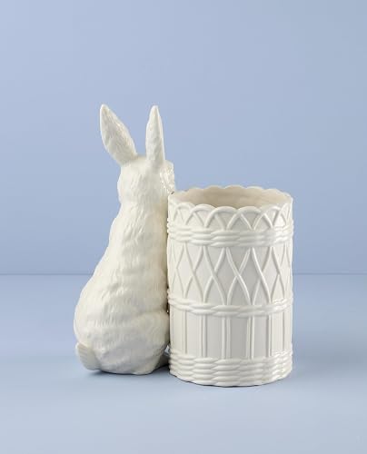Lenox 897159 Wicker Creek - Jarrón de Conejito de Pascua, decoración del hogar