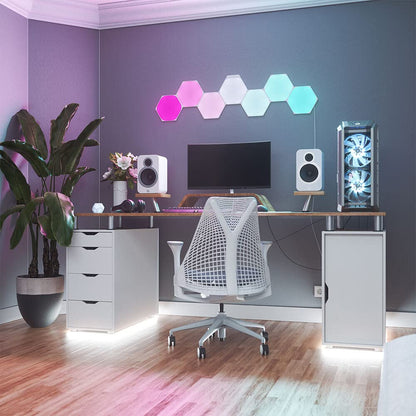 Nanoleaf Shapes - Kit de Inicio de Hexágonos de iluminación LED inteligente con 7 hexágonos