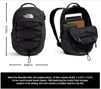 THE NORTH FACE 10l Mini Borealis Everyday Backpack | Water Repellent Finish, Travel Essential Daypack With a Padded Tablet Sleeve Mochila Unisex adulto