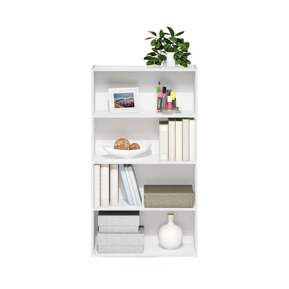 Furinno Pasir Estantería de 4 Niveles, Color Blanco