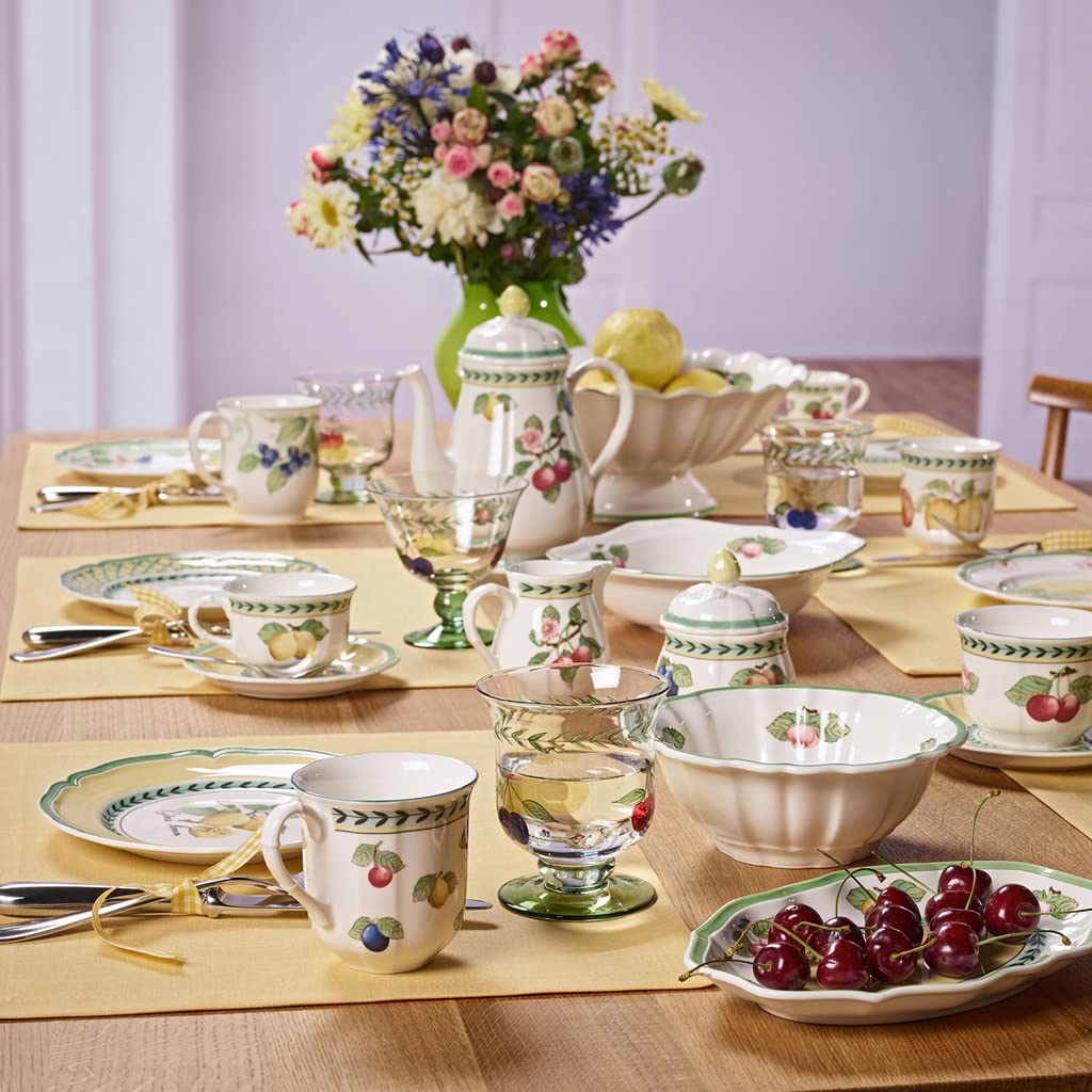 Villeroy & Boch French Garden Fleurence Azúcar cubierto, 7.5 onzas, porcelana premium, blanco/multicolor