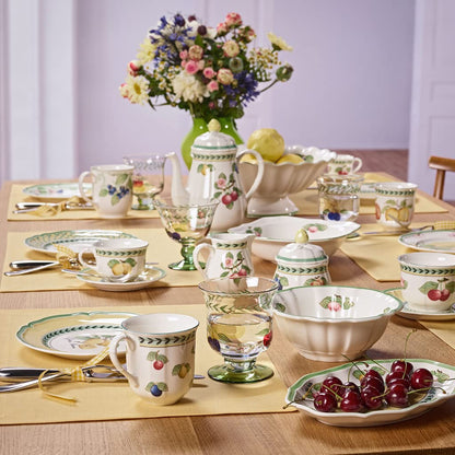Villeroy & Boch French Garden Fleurence Azúcar cubierto, 7.5 onzas, porcelana premium, blanco/multicolor