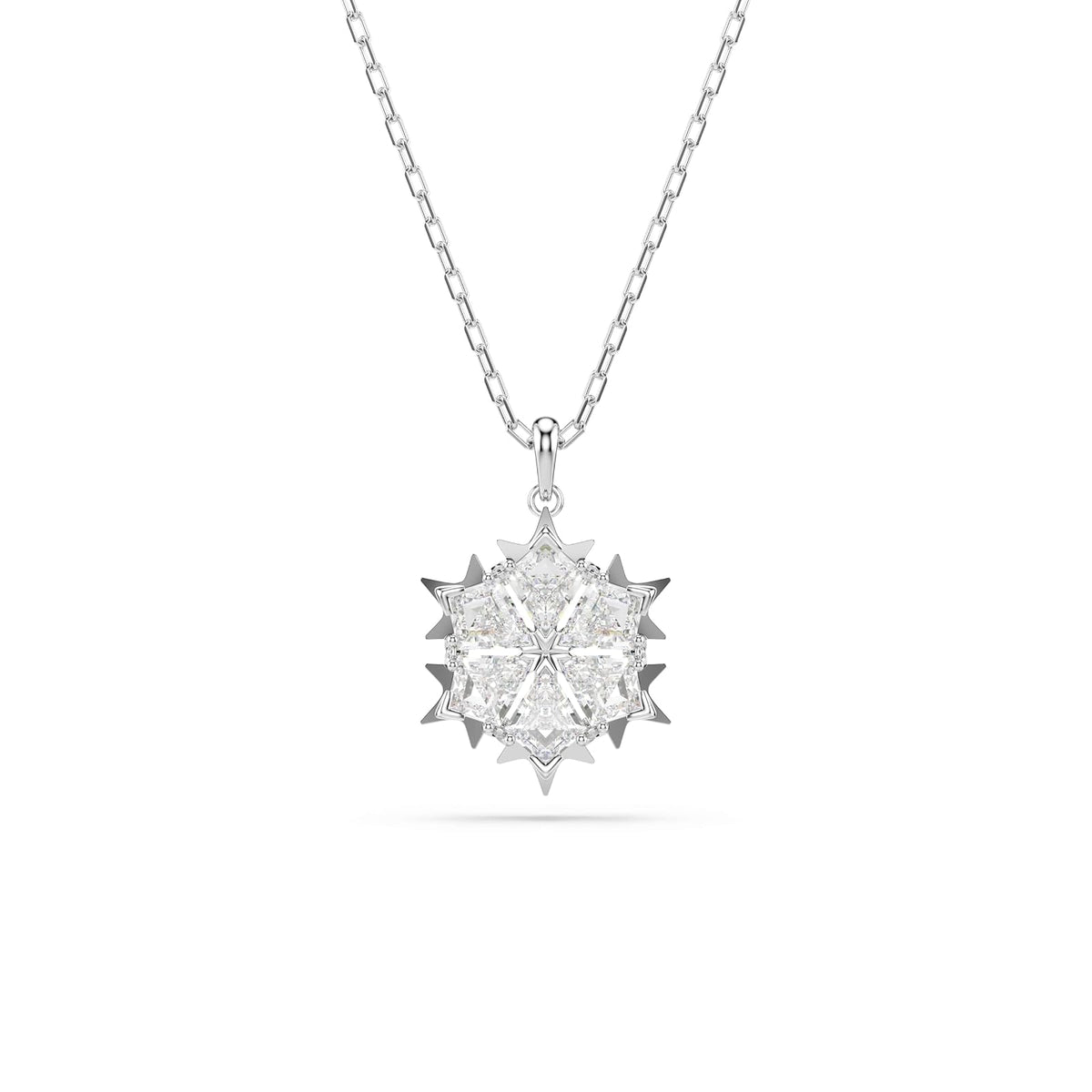 Swarovski Colgante Magic, Copo de nieve, Blanco, Baño de rodio - Colgante mágico - Blanco