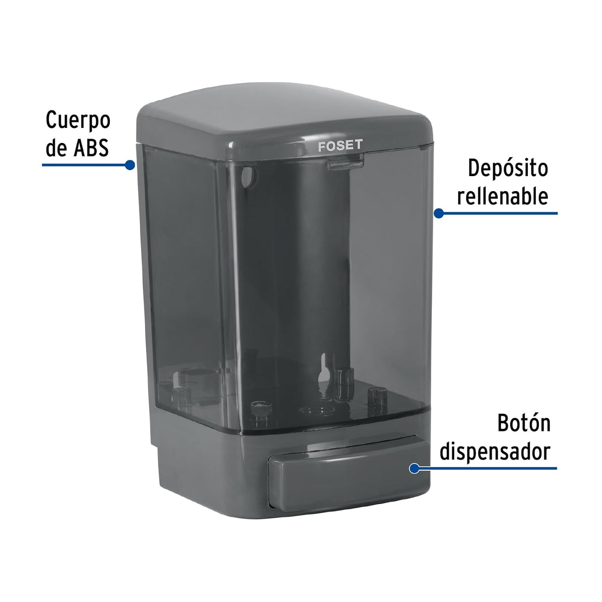 Foset Dosificador p/jabón líquido, Humo, Basic