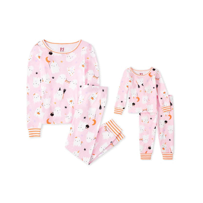 The Children's Place pijama navideña de algodón para bebé, unisex - Hlwn Pnk Ghost - 8