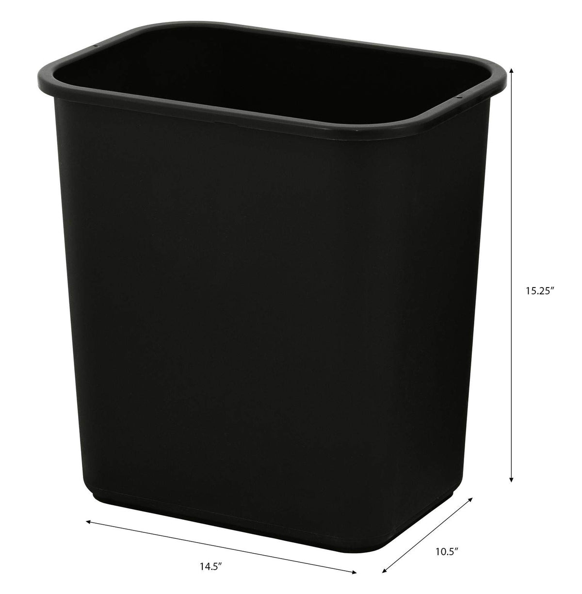 United Solutions - Papelera de basura de 7 galones / 28 cuartos de galón para ahorrar espacio, se adapta debajo del computadora y espacios pequeños y estrechos en comerciales, cocina, oficina en casa