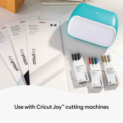 Cricut Joy Smart Label - Hojas de vinilo permanentes para máquina Cricut Joy, corte rápido sin colchón, no necesita cinta de transferencia, calcomanías para manualidades con bolígrafos o marcadores Cricut, color negro