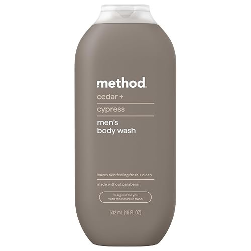 Method Men Body Wash, Cedar + Cypress, Paraben and Phthalate Free, 18 fl oz (Pack of 1)