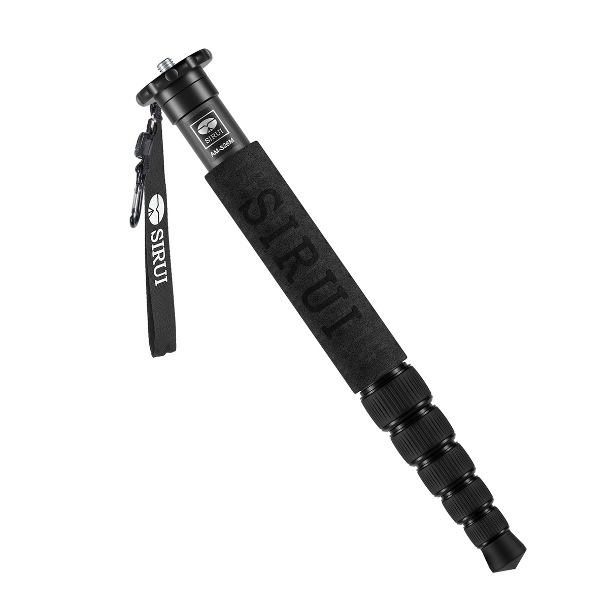 Sirui 61.4" Monopié Fotográfico de Cámara, Monopié de Video de Fibra de Carbono, Carga Máxima de 10kg para Cámaras, DSLR, Videocámara - AM-326M