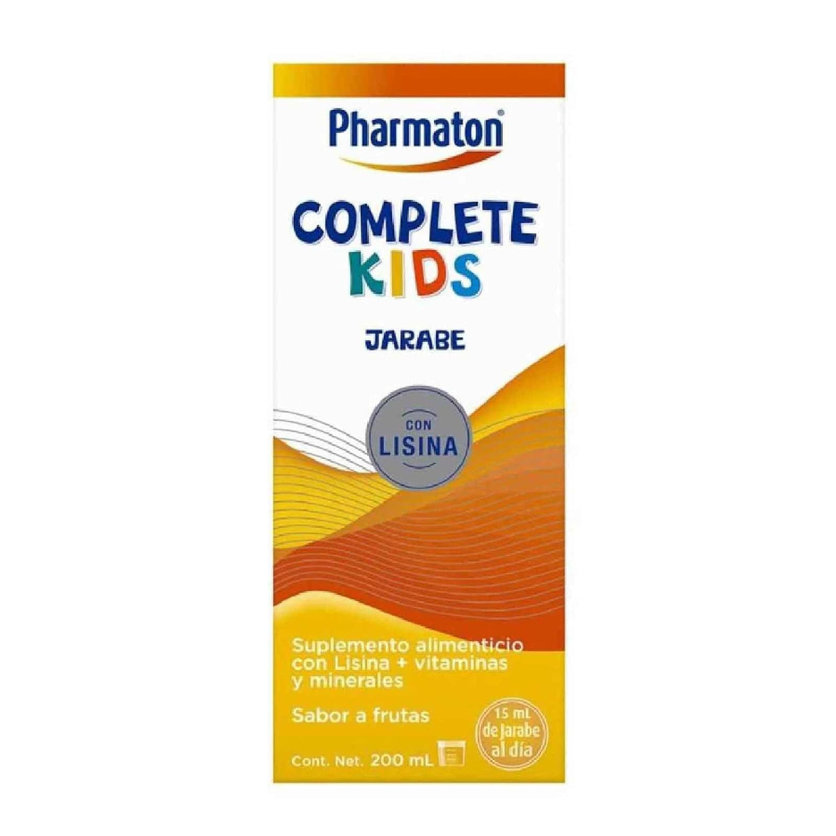Pharmaton Complete Kids Suplemento Alimenticio en Jarabe, 200 ml. Complementa las Deficiencias de Vitaminas y Minerales en Niños de 4 a 12 años