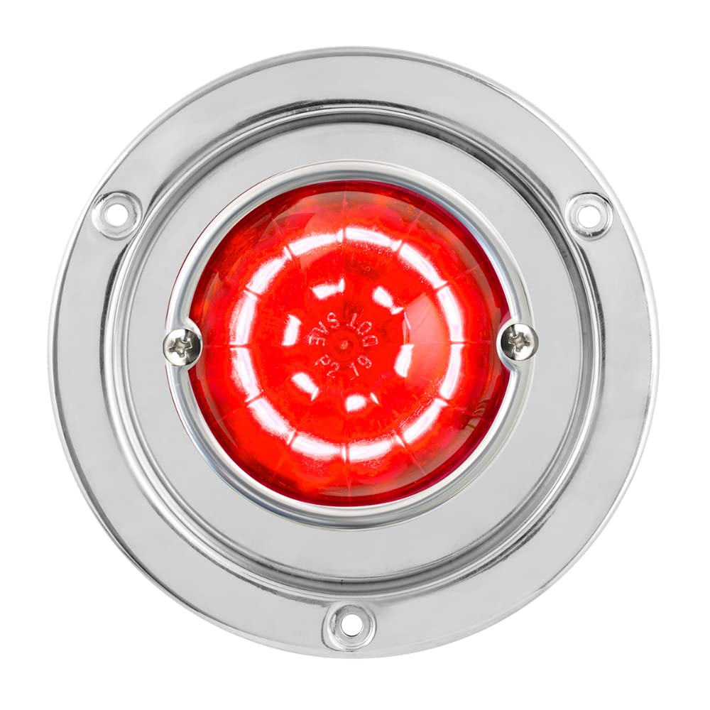 GG Grand General 81912 - Luz clásica de sandía con 18 Luces LED con Bisel de Montaje de Brida de Acero Inoxidable
