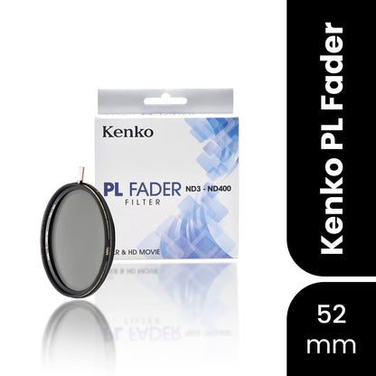 Kenko 52mm PL FADER Variable Neutral Density (ND3 to ND400) Camera Lens Filters