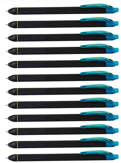 Pentel EnerGel Kuro Bolígrafo Retráctil de Gel Líquido 0.7 mm - Rosa - Paquete de 12