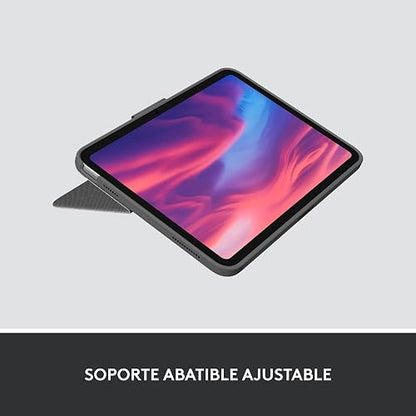 Logitech Combo Touch Funda con Teclado extraíble para iPad 10.° generación con trackpad preciso y Grande, Teclado retroiluminado y tecnología Smart Connector - Gris