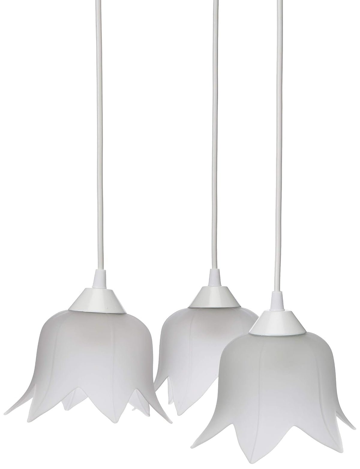 MAXXI MX-CL6613/B Candil Decorativo Techo, Vidrio Mate Flor, E26, 3 Piezas
