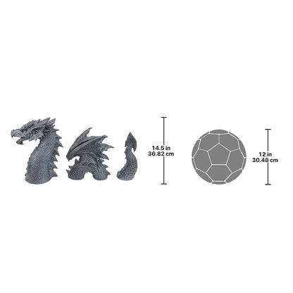 Design Toscano - Estatua, The Dragon of Falkenberg Castle, Gris
