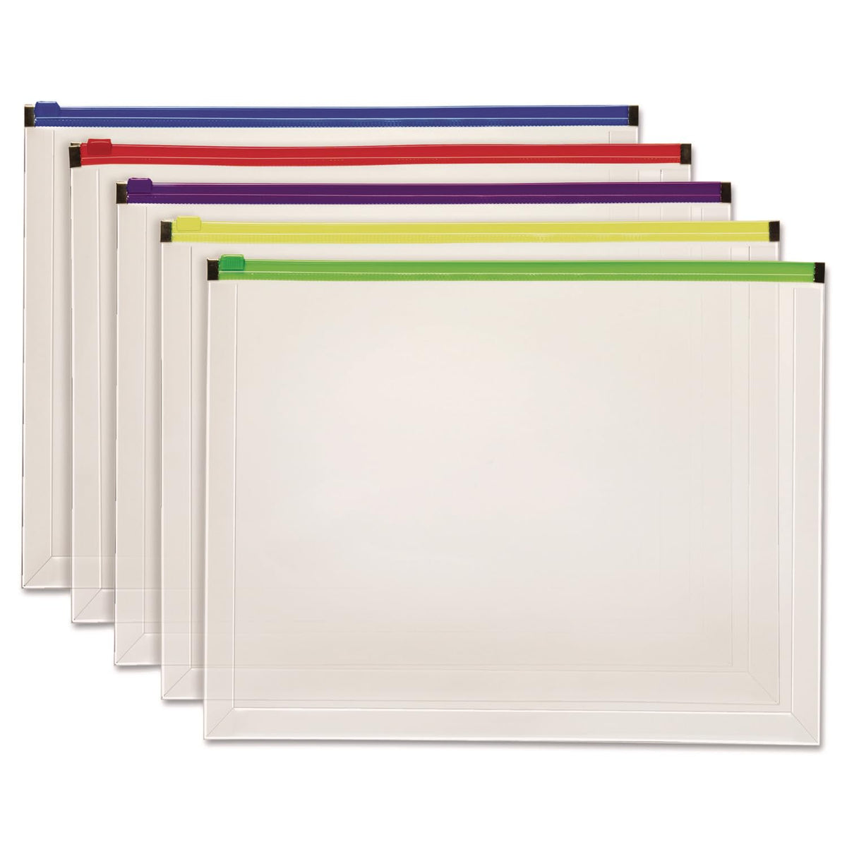 Pendaflex Poly cierre sobre, tamaño carta, colores surtidos cremalleras, 5 por paquete (85292)
