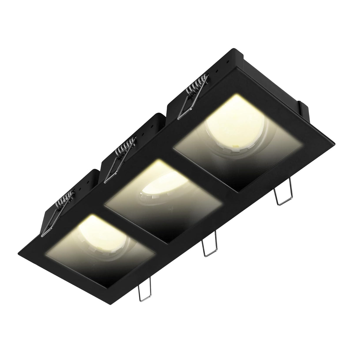 ILLUX Lámpara Downlight Triple MR16 3000K 13.5W Negro TH-4232.NNKT30