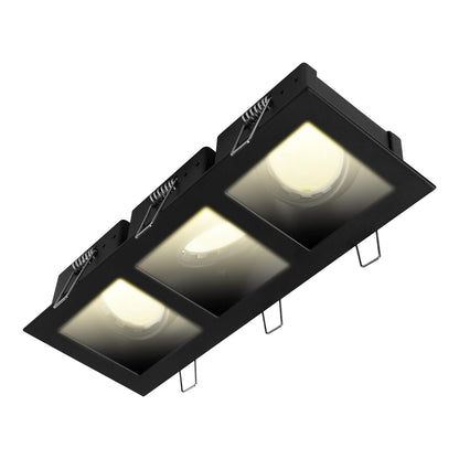 ILLUX Lámpara Downlight Triple MR16 3000K 13.5W Negro TH-4232.NNKT30