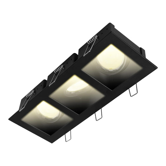 ILLUX Lámpara Downlight Triple MR16 3000K 13.5W Negro TH-4232.NNKT30