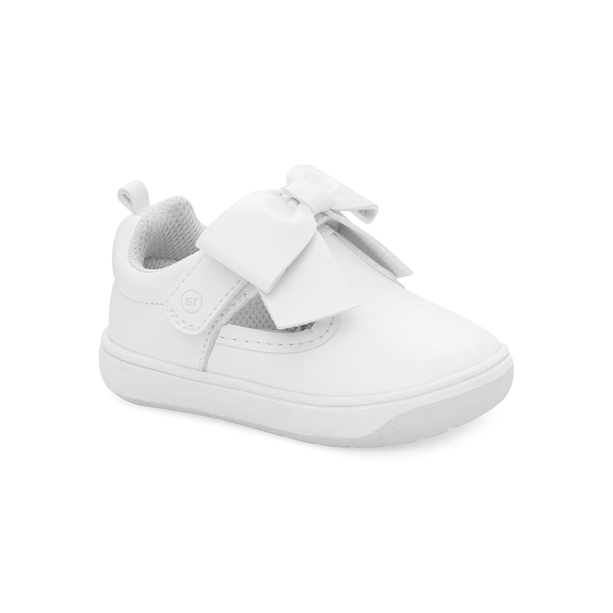 Stride Rite - Zapatos Kamila para bebé (bebé/bebé), Blanco, 4 Toddler