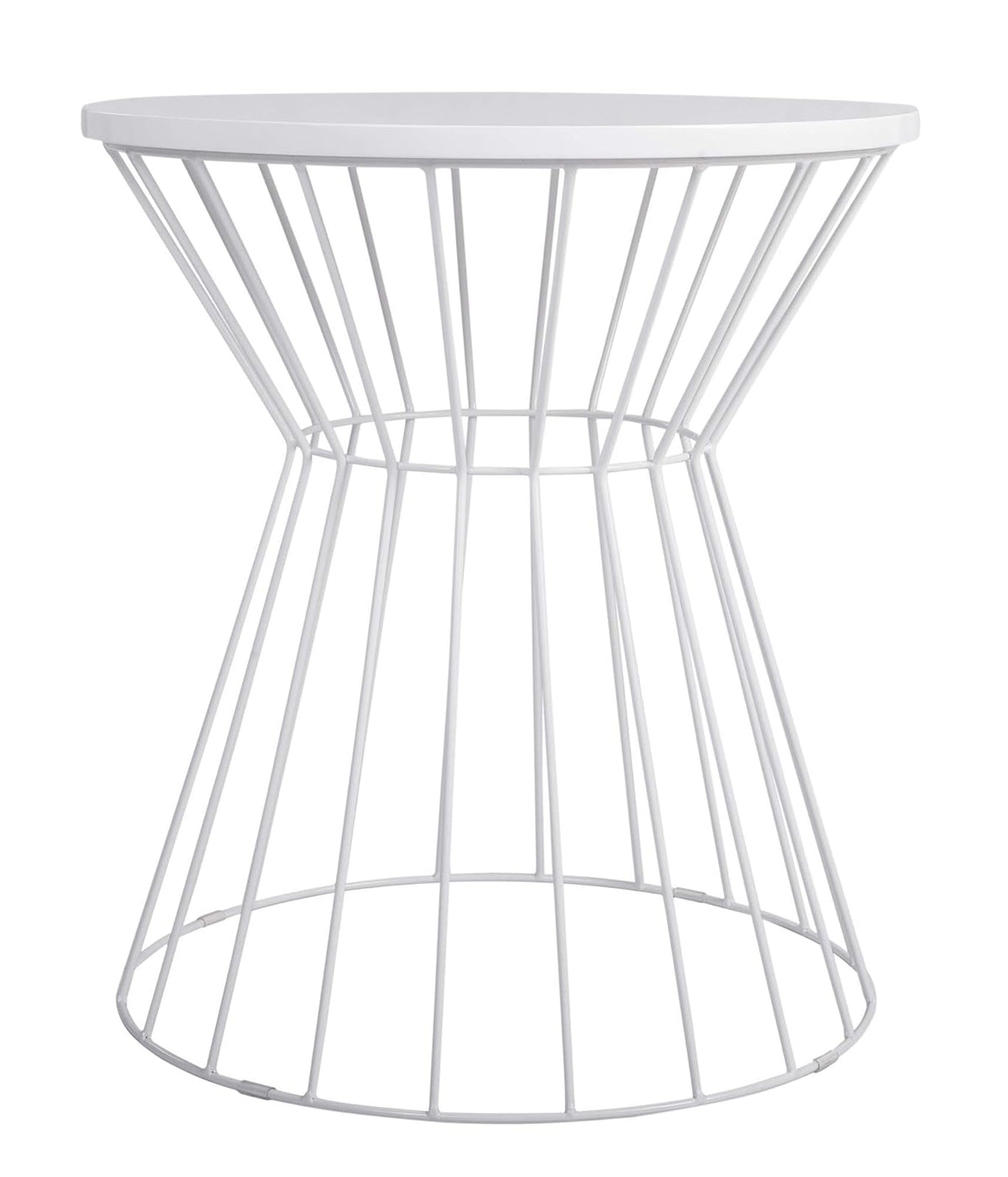 Elle Decor FETLULWHTC01 Lulu Metal Side Table White