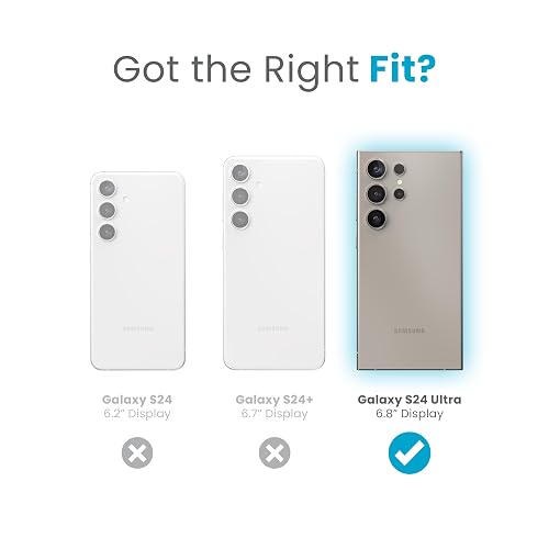 Speck Presidio 2 Grip - Funda para Samsung Galaxy S24 Ultra, protección contra caídas y cámaras, agarre seguro suave al tacto, compatible con carga inalámbrica, absorbente de golpes, funda para Galaxy
