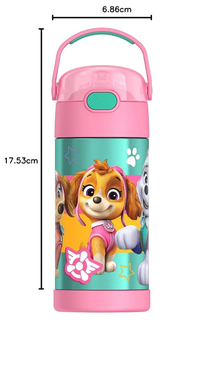THERMOS FUNTAINER - Botella de acero inoxidable para niños, diseño de Patrulla Canina
