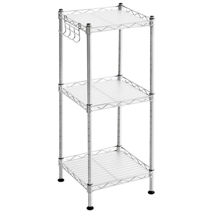 SONGMICS Estantería de Baño de Metal, Carga 20 kg por Nivel - Gris - 3 Niveles