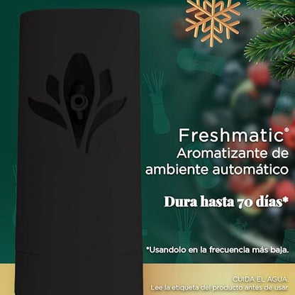 Air Wick Aromatizante Automático Freshmatic, Frutos Rojos, Difusor + 1 Repuesto de 250ml
