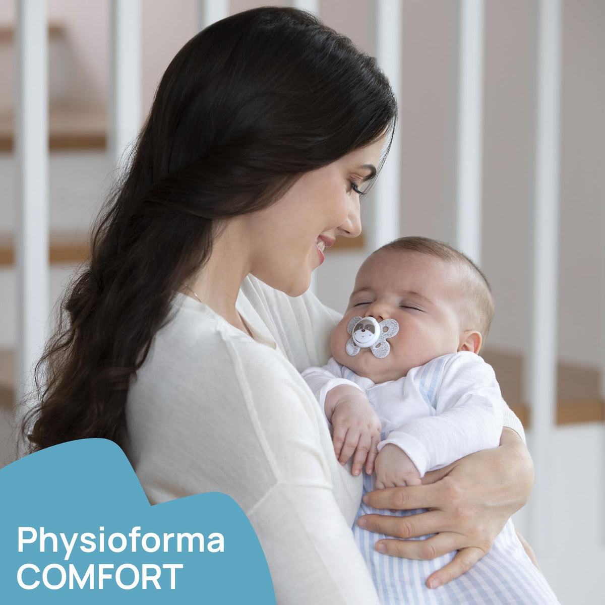 Chicco PhysioForma Comfort, Chupón 16-36 Meses, 2 Piezas, Chupones con Tetina de Silicona, Ayuda a la Respiración Fisiológica, Favorece el Desarrollo Correcto de la Boca, Colores Surtidos, Rosa Claro