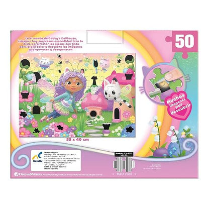 NOVELTY CORP Rompecabezas Frota Y Descubre Gabbys Dollhouse 50 Pzs