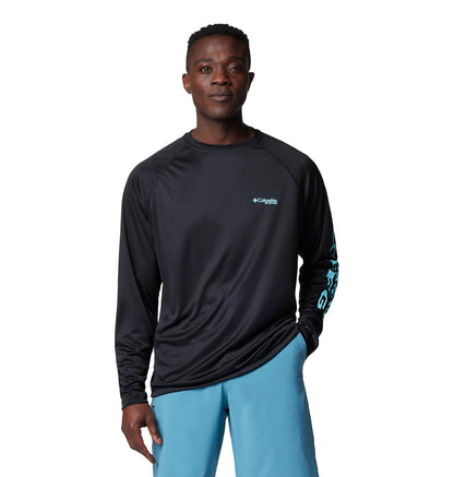 Columbia PFG Terminal Tackle Camisa Manga Larga Hombre - CH - Logotipo de Black - Gulf Stream