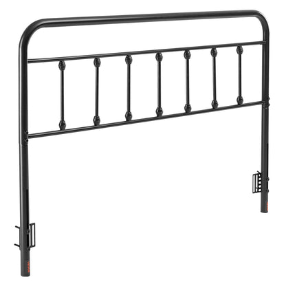 VEVOR Cabecero de Metal Cabecero de Tamaño Queen 1515 x 1030 x 38 mm con Altura Ajustable Combina Estilos Vintage y Modernos para Camas de Hotel, Casa de Familia, Alojamiento Privado, Negro