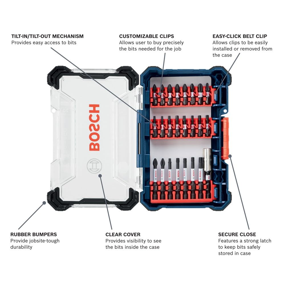 BOSCH SDMS24 set de 24 piezas puntas de impacto con adaptador