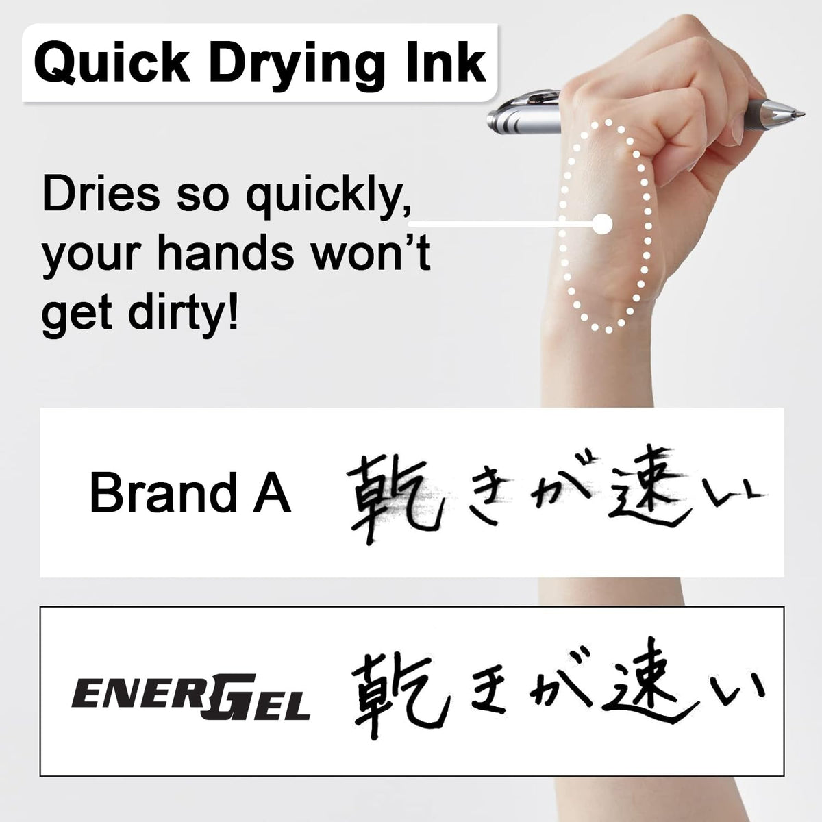 Pentel recambios de tinta para bolígrafo EnerGel, 12, Bolígrafo de gel, Rojo, Rojo