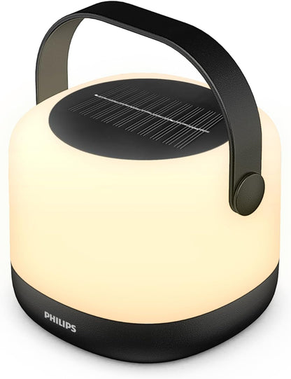 PHILIPS LED solar portátil 3 en 1 ajuste de luz 1 paquete de 1 paquete de blanco brillante (3000 K) y cambio de color 80/20 lúmenes, impermeable y recargable