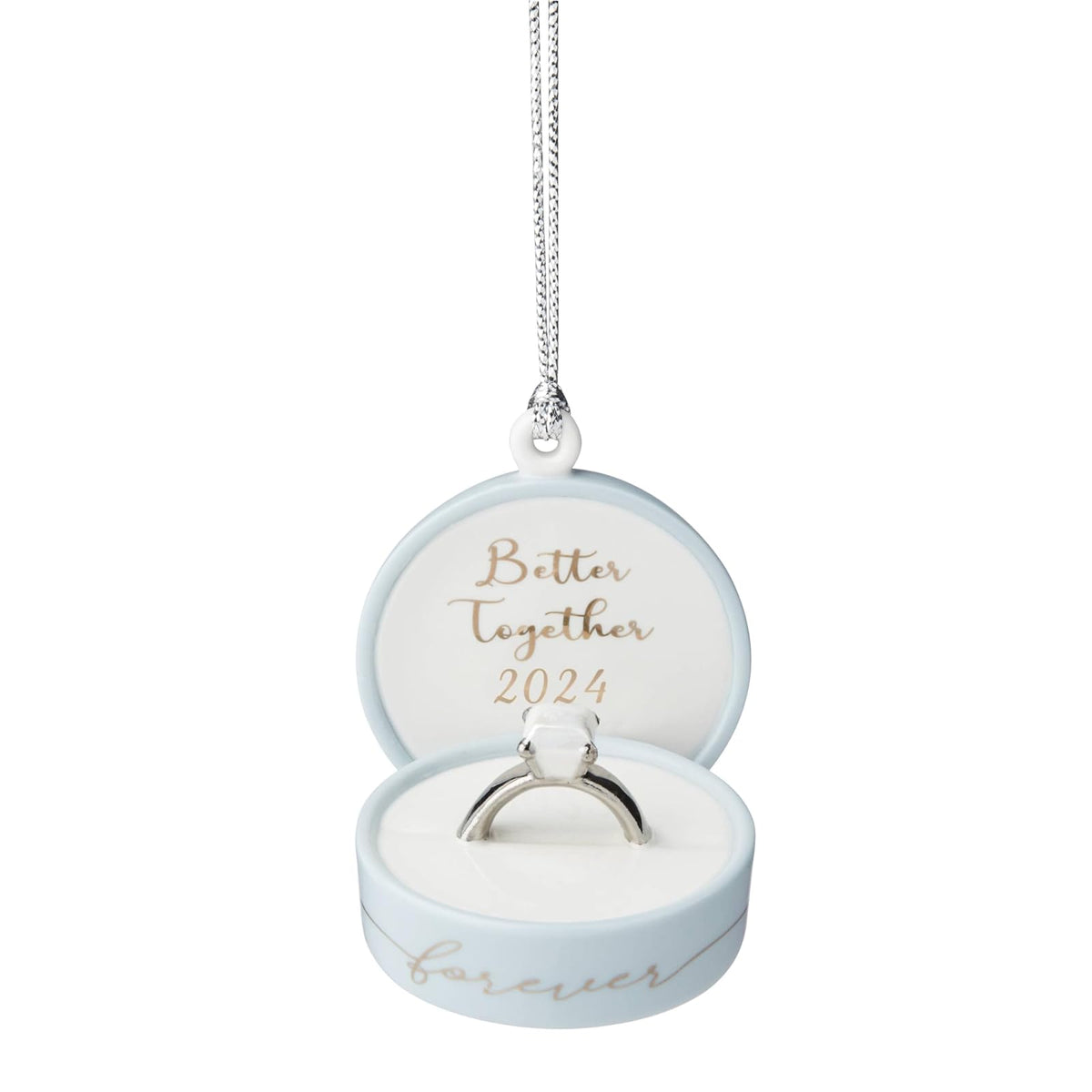 Lenox 895775 2024 Together Forever - Decoración de Caja de Anillo, Navidad