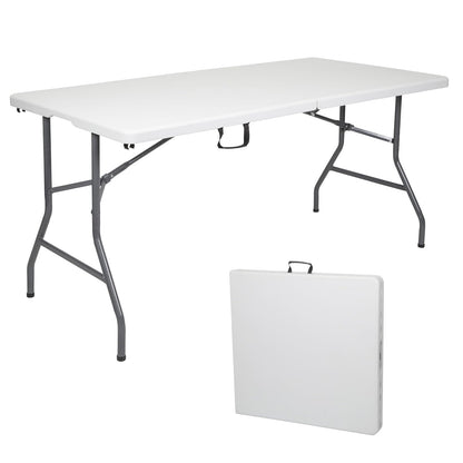 Stansport - Mesa de Campamento Plegable, Color Blanco, 151.9 cm de Largo x 73.9 cm de Ancho x 73.9 cm de Alto