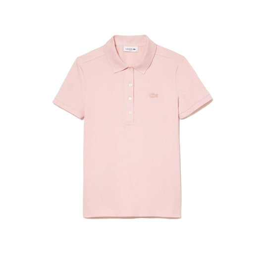 Lacoste - Polo Slim fit en Petit piqué de algodón Stretch de Manga Corta para Mujer, Negro, 36