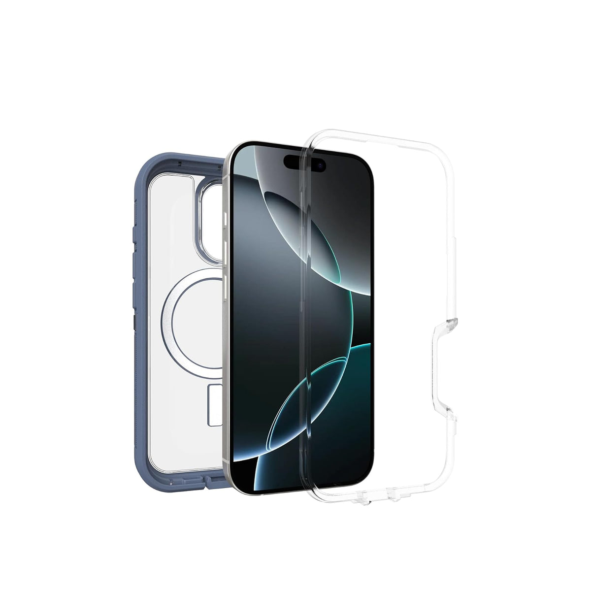 OtterBox - Funda Transparente para iPhone 16 Pro Defender Series XT, Color Azul