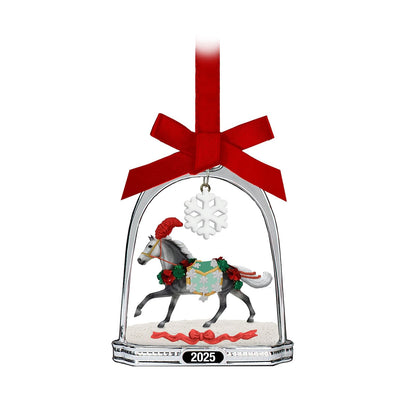 Breyer - Adorno de Estribo 2025 | Navidad en Flor | Modelo # B-HP-10224