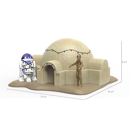 Disney - Villas Navideñas Disney 100 Juego de 4 piezas de Navidad para pueblo mágico, árbol de navidad, villa navideña, Celebra DISNEY 100 MARVEL LUCAS FILMS STAR WARS, edición limitada, exclusiva