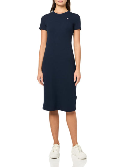 Tommy Jeans Bodycon Midi Dress with Logo Detail Vestido Mujer