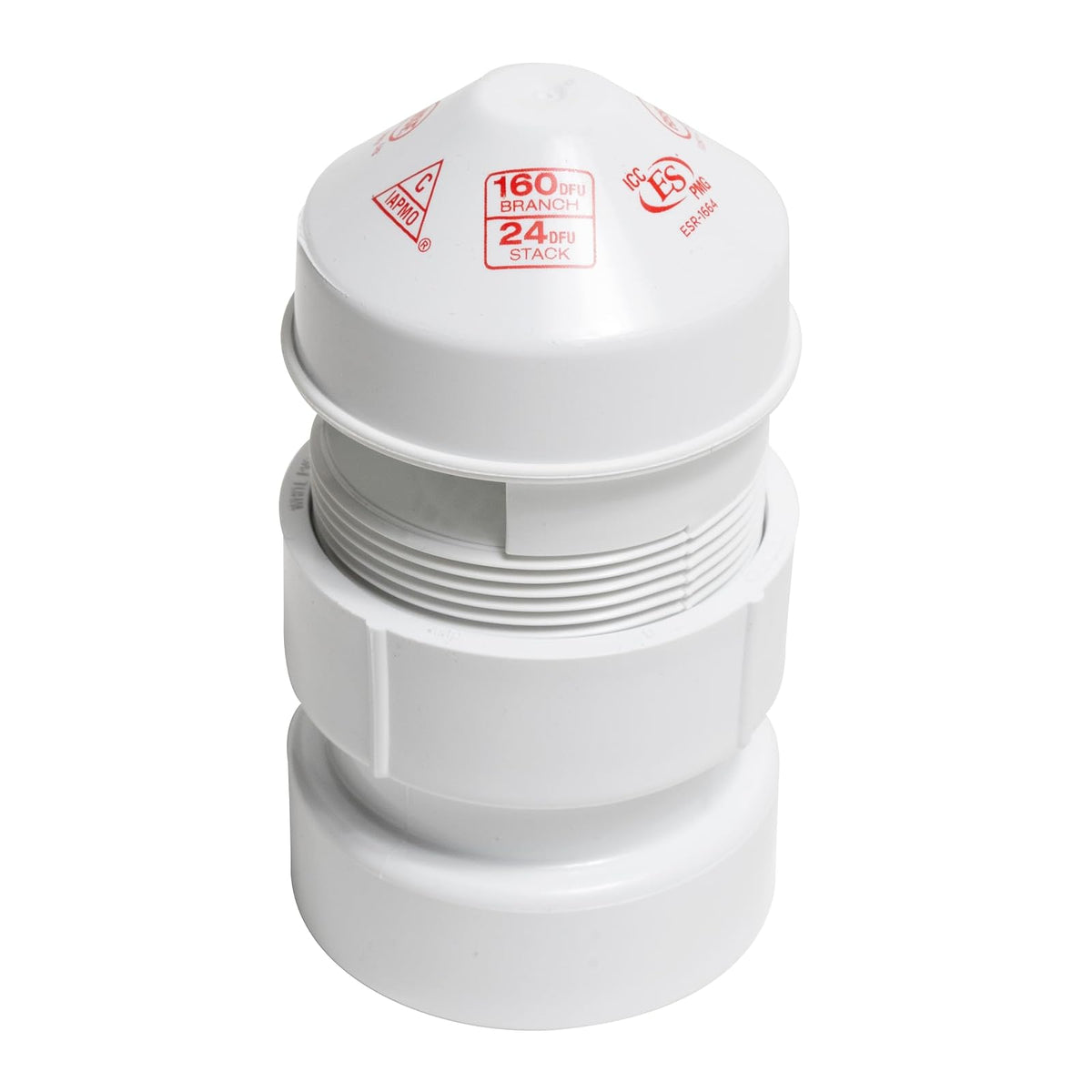 Oatey Sure-Vent Válvula de Admisión de Aire, Kit de Instalación 1.5 Pulgadas - 5cm - Blanco