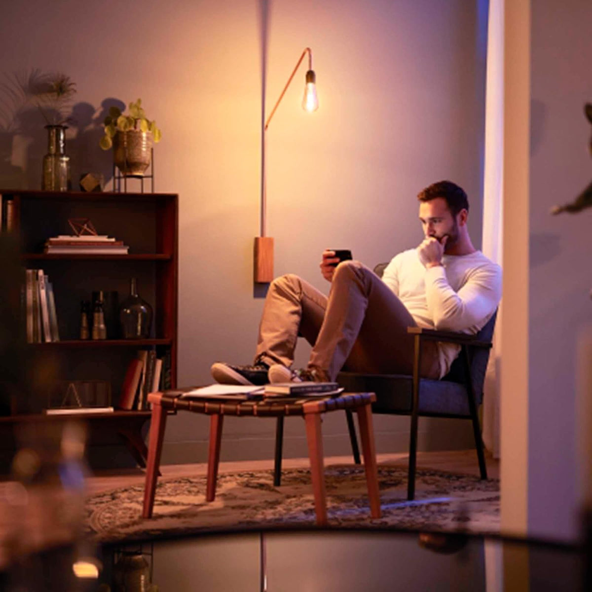 Philips LED Foco filamento ST64 35W Luz Cálida 2pack