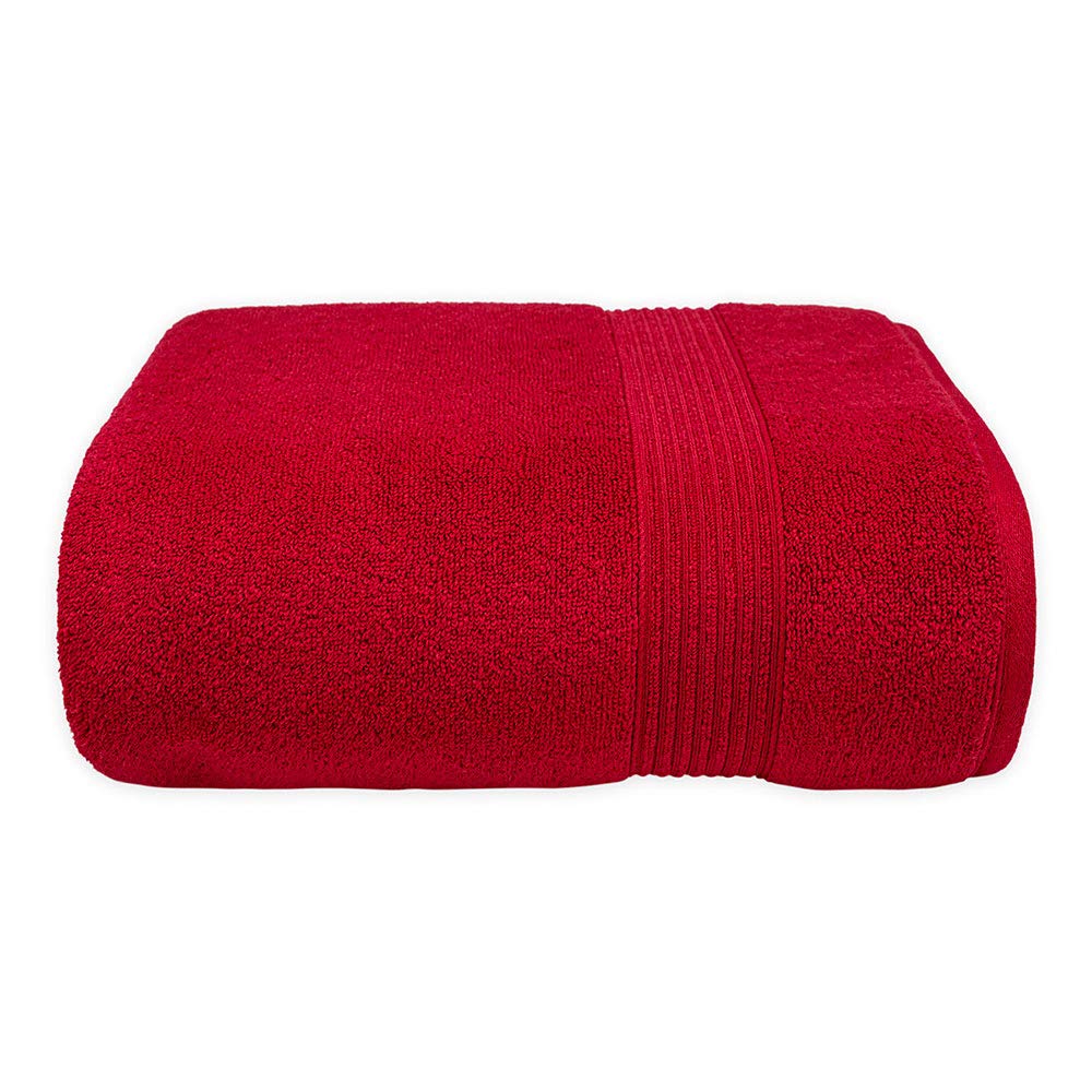 Nautica, Toalla Medio Baño 100% Algodón, Color Rojo, Montford.