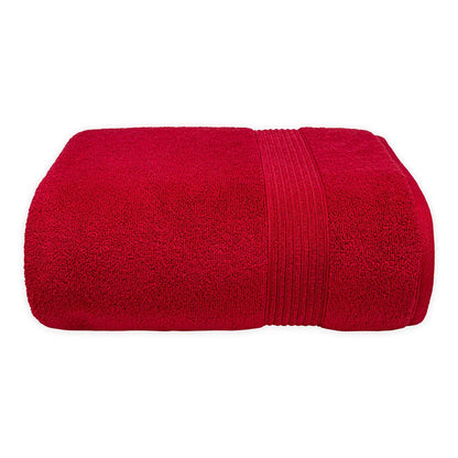 Nautica, Toalla Medio Baño 100% Algodón, Color Rojo, Montford.