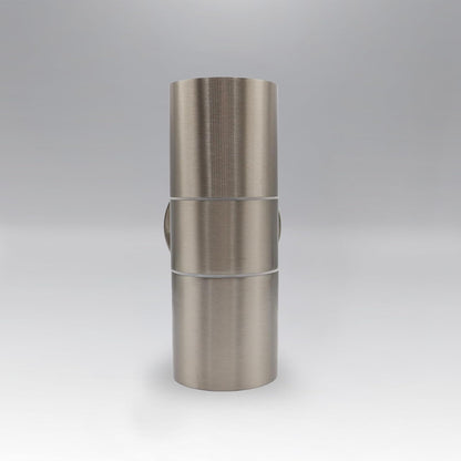 Luminaria de Pared Exterior Doble Cilindro, ADE-013, Acero Inoxidable + Vidrio, 2xGU10, IP54, Luz Decorativa para Fachadas y Muros, Artlite