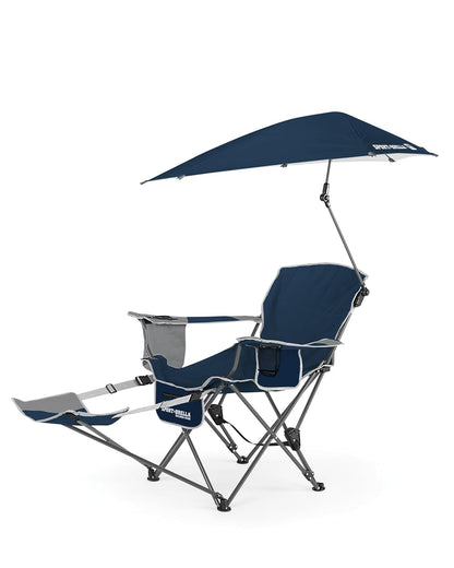Sport-Brella BRE03-605-04-P Silla reclinable | Azul; armadura 60x100 cm, 3 inclinaciones, brazo giratorio, enfriador, abrebotellas y portavasos
